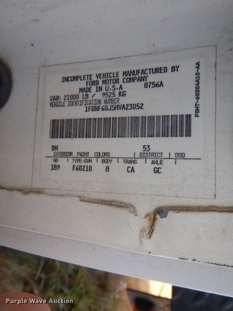 image for item DH3324 1991 Ford F600  dump truck