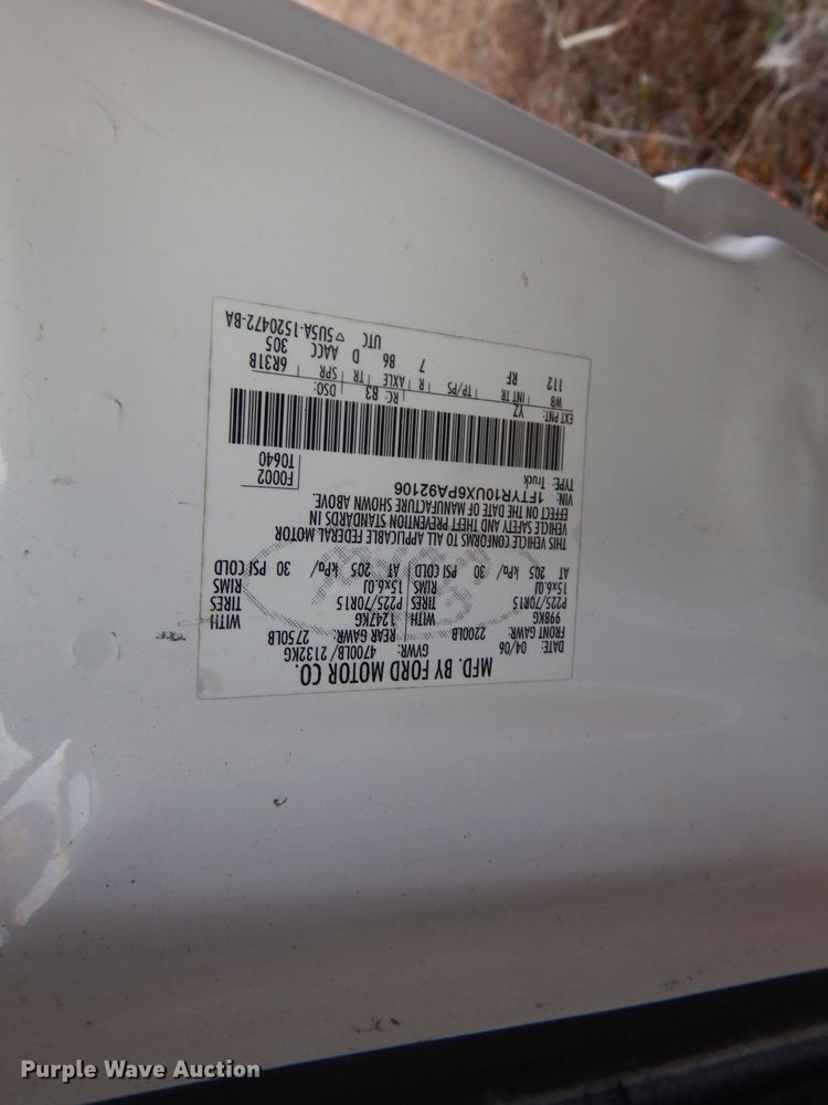 image for item DH3328 2006 Ford Ranger  pickup truck