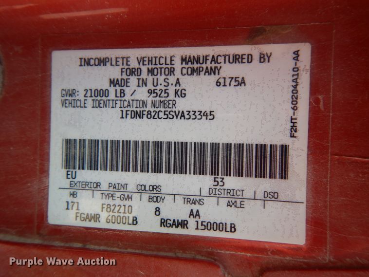 image for item DH6702 1995 Ford F800  dump flatbed truck