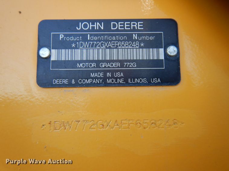 image for item DH6704 2014 John Deere 772G  motor grader