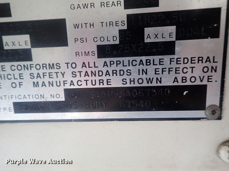 image for item DI7278 1995 International AmTran  school bus