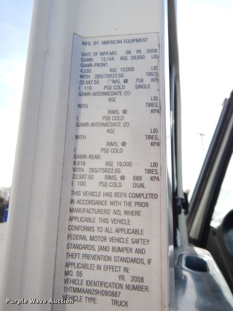 image for item DJ6898 2009 International DuraStar 4300  Crew Cab utility truck