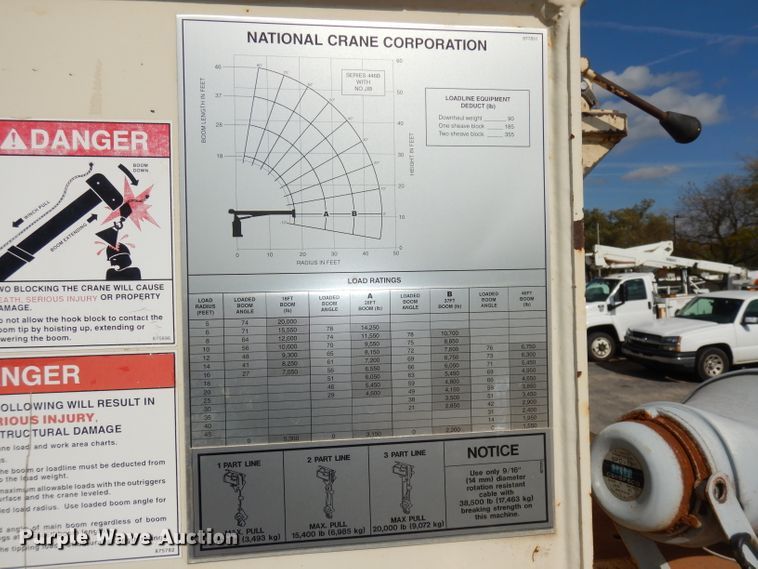 image for item DJ6913 2004 International 4400  crane truck