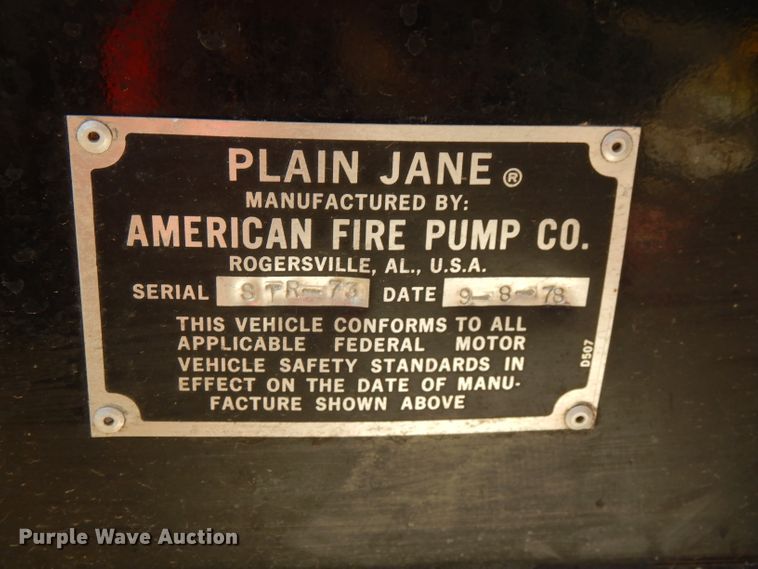 image for item FR9166 1978 Ford F700  pumper fire truck