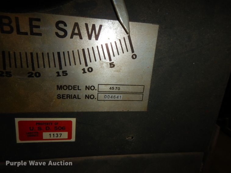 image for item FR9211 AMT 4570 table saw