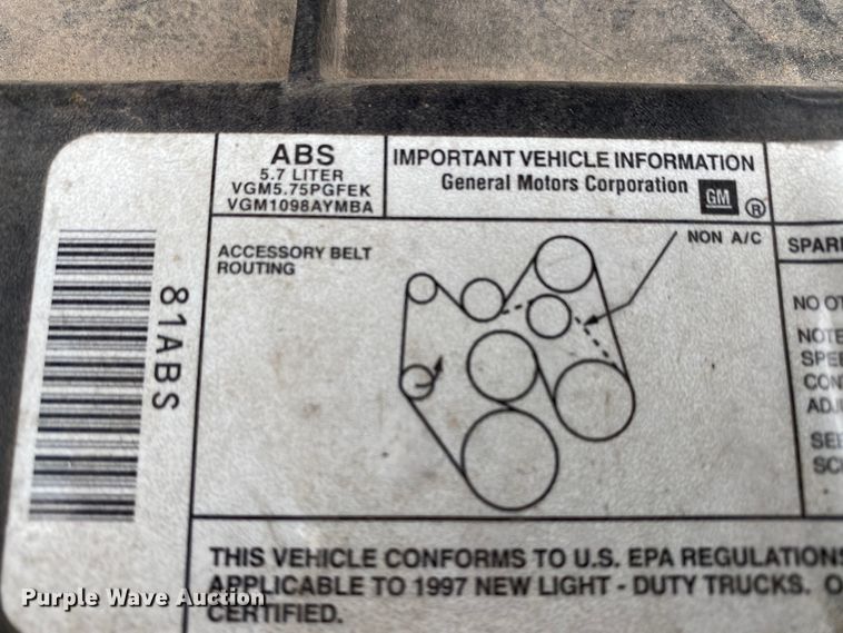 image for item HA9659 1997 Chevrolet K1500  Ext. Cab pickup truck