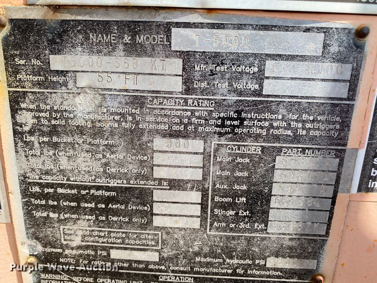 image for item HE9844 1997 Ford FT900  bucket truck