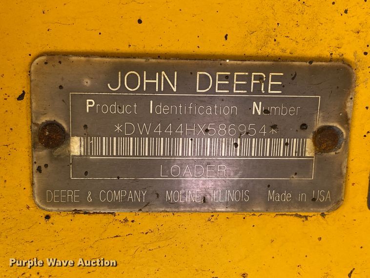 image for item HE9873 2003 John Deere 444H  wheel loader