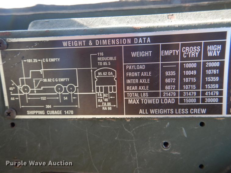 image for item HK9502 1969 Am General XM18  flatbed truck