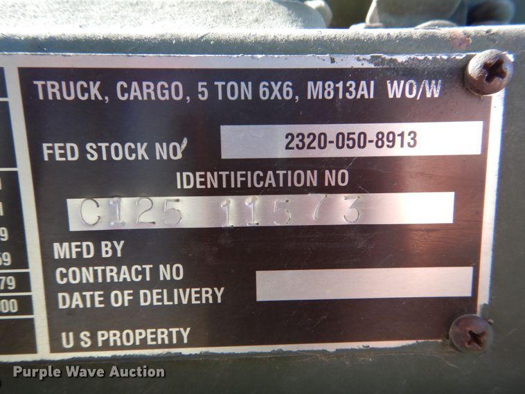 image for item HK9502 1969 Am General XM18  flatbed truck