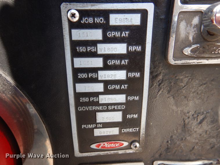 image for item HK9503 1996 Pierce E9684  pumper fire truck