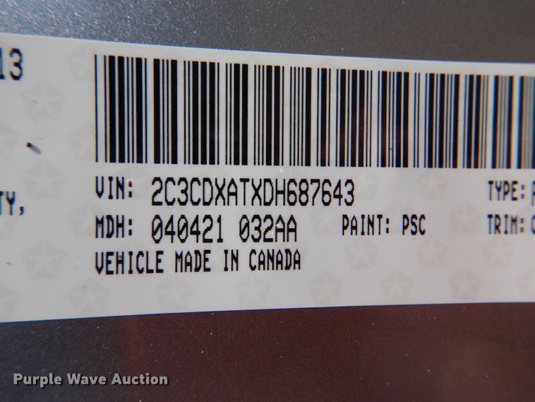 image for item HK9511 2013 Dodge Charger Police