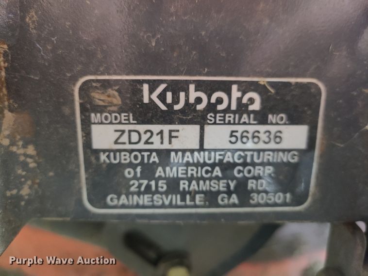 image for item HM9253 Kubota ZD21F ZTR lawn mower