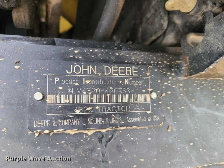 image for item HM9254 2007 John Deere 4320  tractor