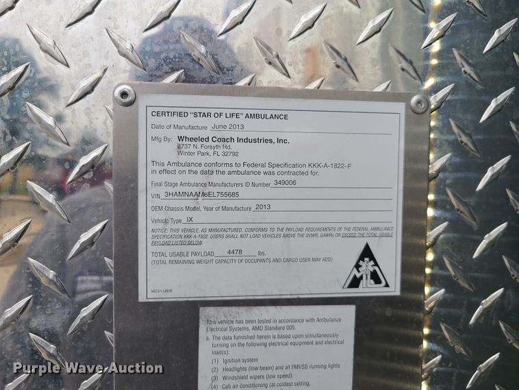 image for item HM9256 2014 International 4300  ambulance