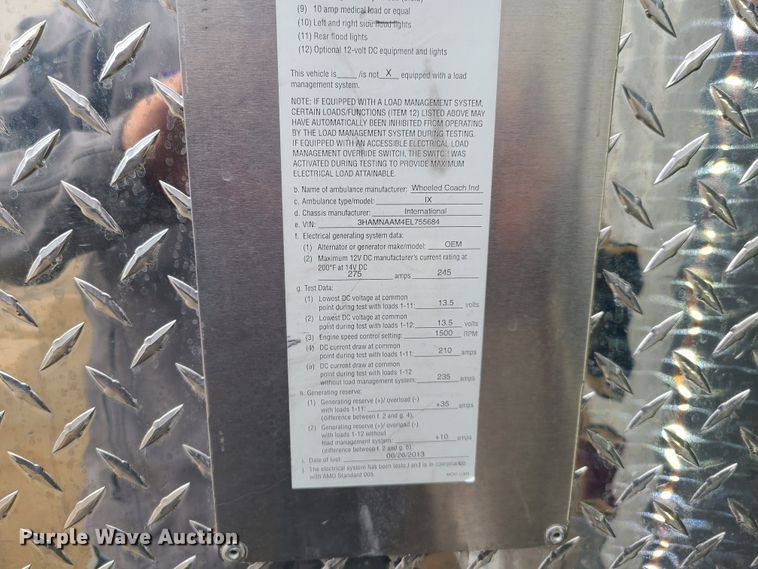 image for item HM9257 2014 International 4300  ambulance