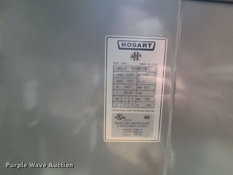 image for item HM9263 Hobart HL600 Legacy mixer