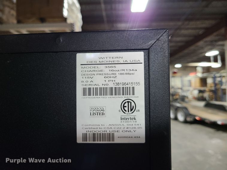 image for item HM9267 (2) Wittern 3565 vending machines