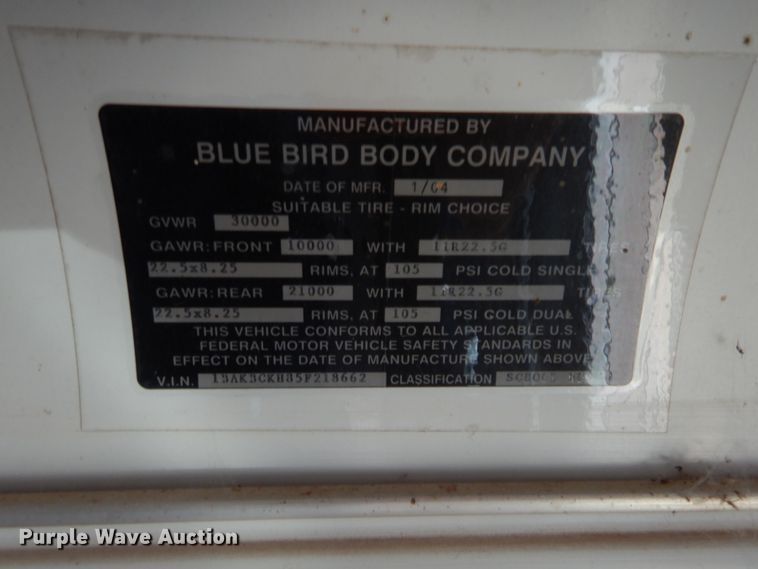 image for item HW9030 2005 Blue Bird BBCV  school bus