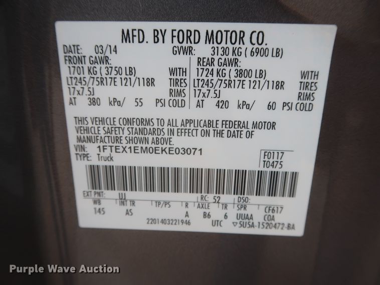 image for item HW9005 2014 Ford F150  SuperCab pickup truck