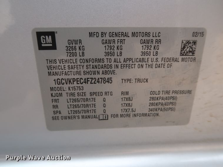 image for item HW9014 2015 Chevrolet Silverado 1500  Double Cab pickup truck