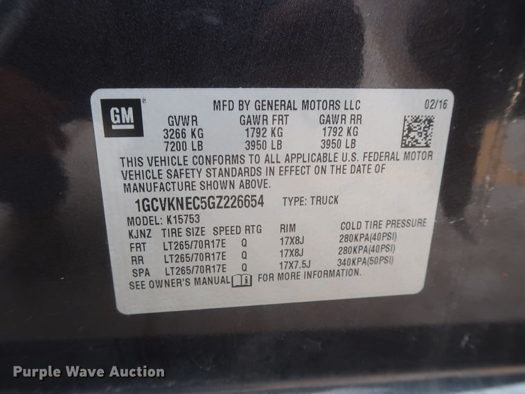 image for item HW9016 2016 Chevrolet Silverado 1500  Double Cab pickup truck