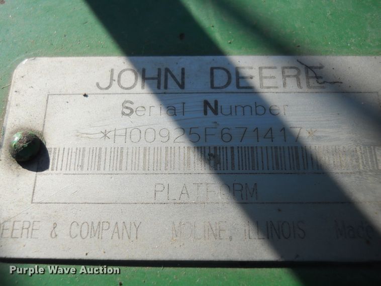 image for item DF4509 1997 John Deere 925F flex head
