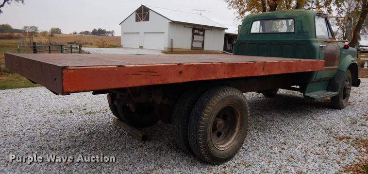 image for item DH6740 1970 Chevrolet C50  dump flatbed truck