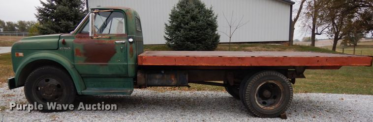 image for item DH6740 1970 Chevrolet C50  dump flatbed truck