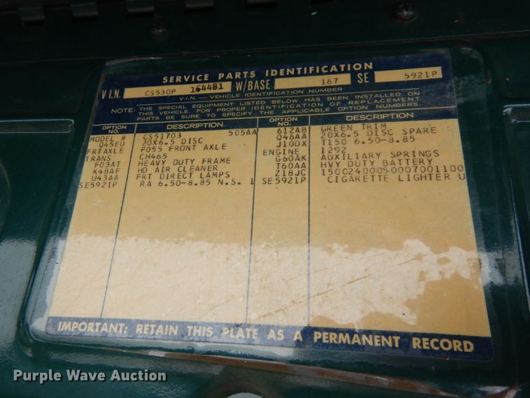 image for item DH6740 1970 Chevrolet C50  dump flatbed truck