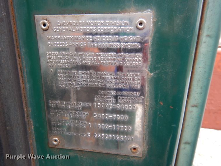 image for item DH6740 1970 Chevrolet C50  dump flatbed truck