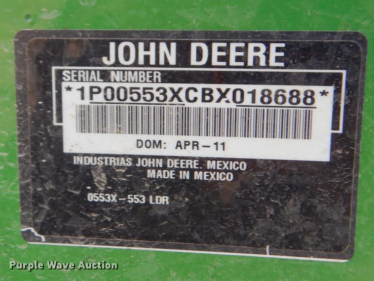 image for item DI0477 2011 John Deere 5093E  MFWD tractor