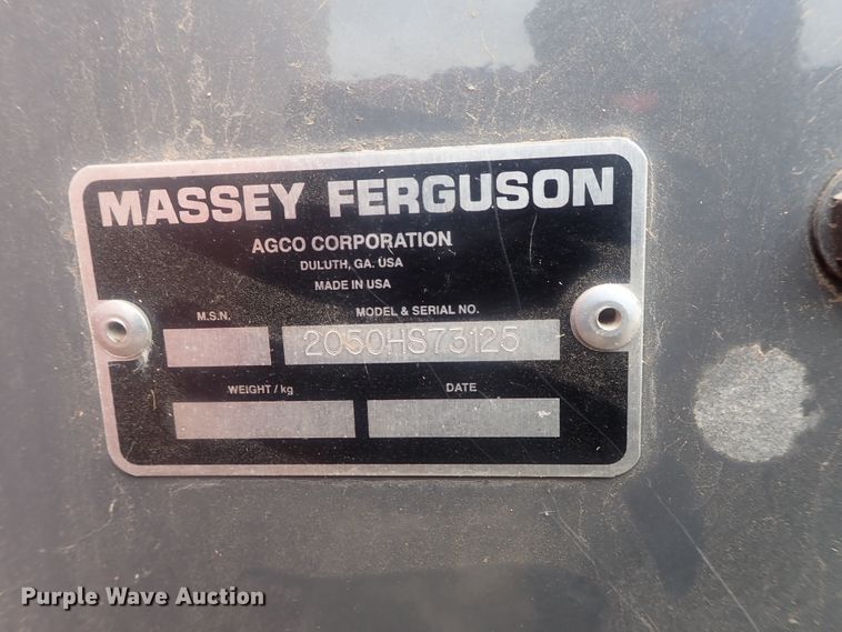 image for item DI7281 2007 Massey-Ferguson 2050  large square baler