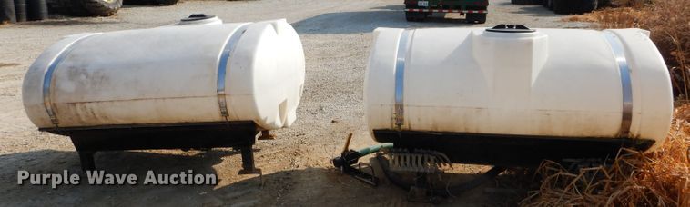 image for item DI8319 (2) 500 gallon poly saddle spray tanks