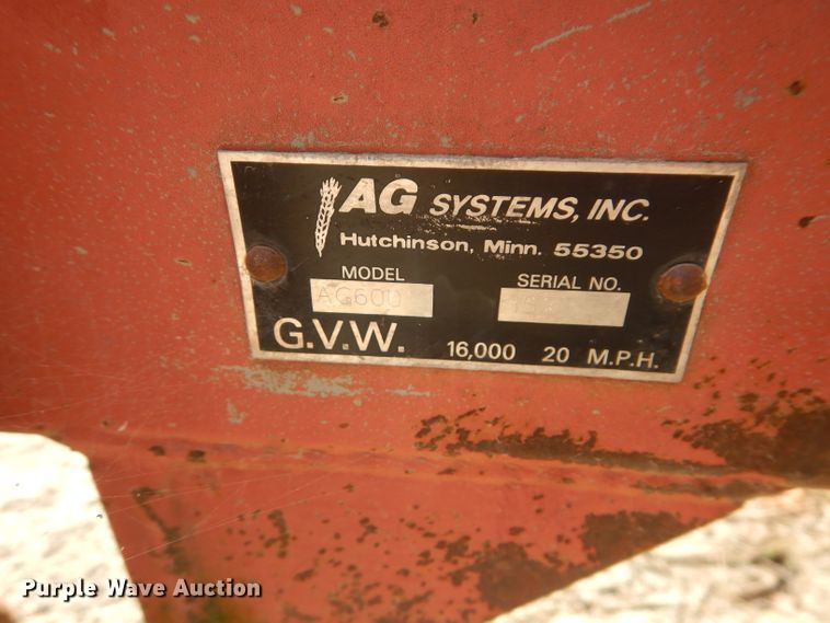 image for item DI8325 Ag Systems AG600 spreader