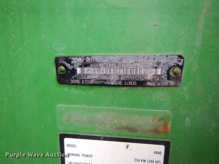 image for item DI8358 2014 John Deere 4940  applicator