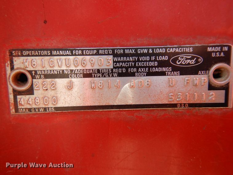 image for item HN9352 1974 Ford 8000  grain truck