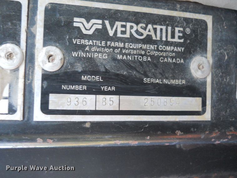 image for item HO9687 1985 Versatile 936  4WD tractor