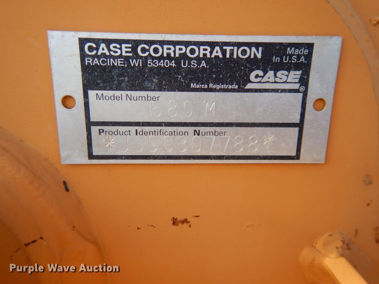 image for item DH3255 2001 Case 580M  backhoe