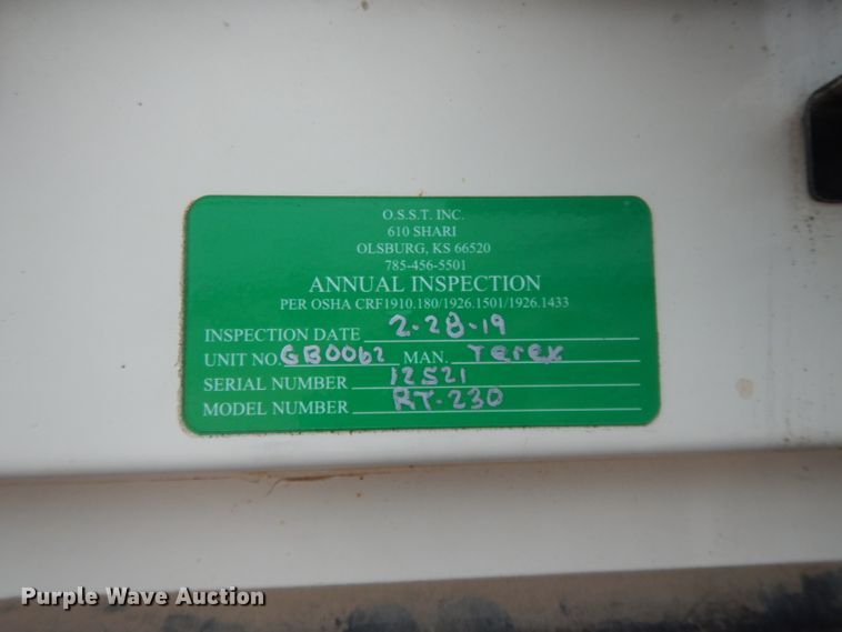 image for item DH3286 2001 Terex RT230  crane