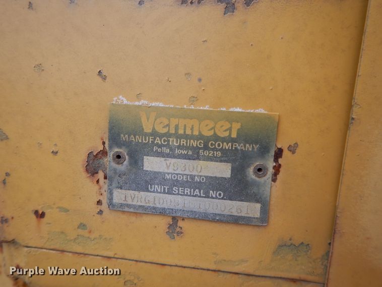 image for item DH3335 1999 Vermeer V8550A  trencher