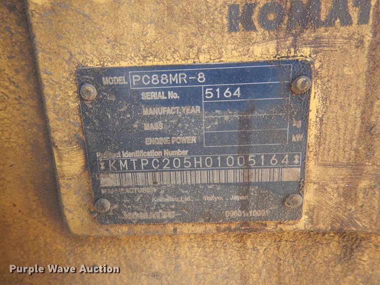 image for item DH7015 2008 Komatsu PC88MR-8  mini excavator
