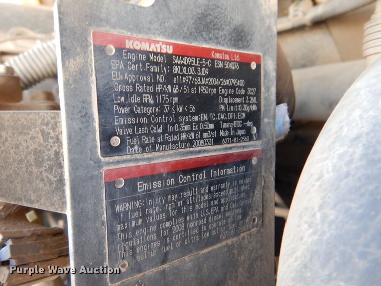 image for item DH7015 2008 Komatsu PC88MR-8  mini excavator