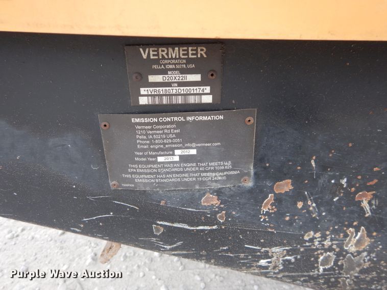 image for item DI8339 2013 Vermeer D20X22 Series II  directional boring unit