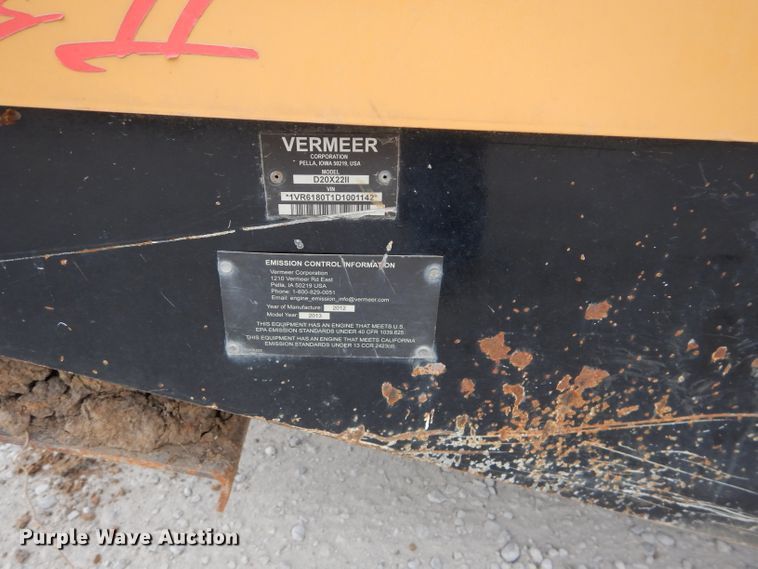 image for item DI8340 2013 Vermeer D20X22 Series II  directional boring unit