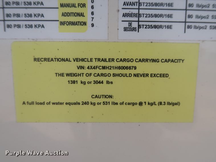 image for item DJ1749 2017 Forest River Palomino Columbus 320RS  camper