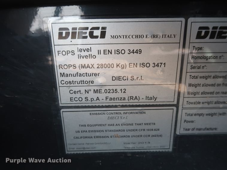 image for item DJ1750 2013 Dieci Hercules 210.10 PLC202  telehandler