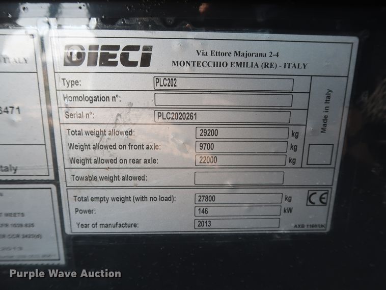 image for item DJ1750 2013 Dieci Hercules 210.10 PLC202  telehandler