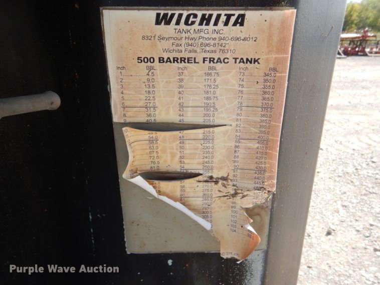 image for item DJ1761 2014 Wichita 500BBL flowback gas buster frac tank trailer