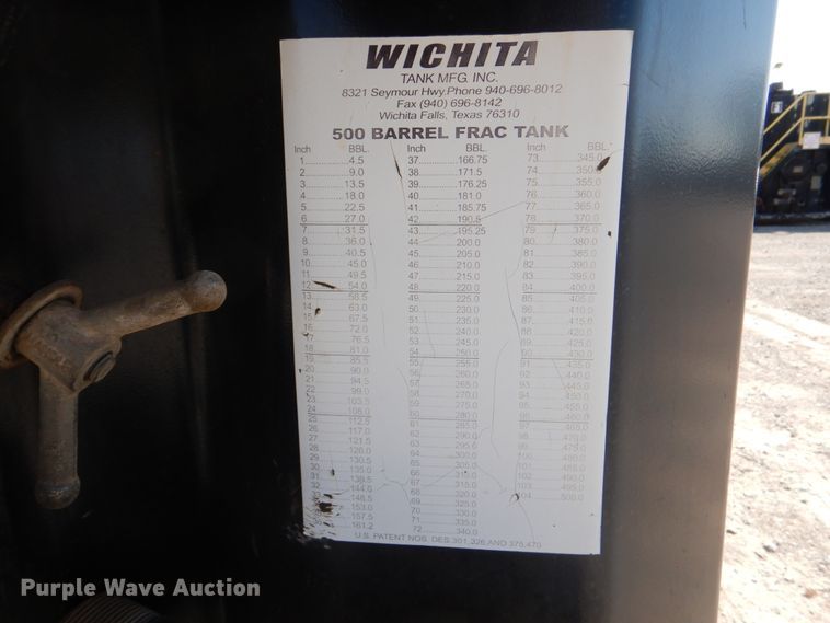 image for item DJ1763 2013 Wichita 500BBL flowback gas buster frac tank trailer